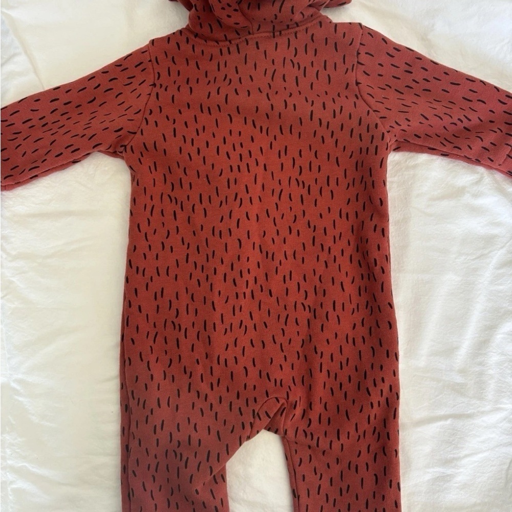 2pc 3-6 months - Cute Jacket and Cozy Rust One Piece -Fox - Picture 2 of 6